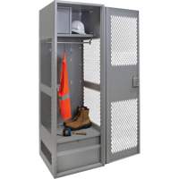 Gear Locker with Door, Steel, 24" W x 24" D x 72" H, Grey FN466 | Action Paper