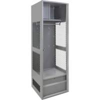 Gear Locker, Steel, 24" W x 24" D x 72" H, Grey Action Paper