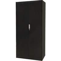 Combination Storage Cabinet, 36" W x 18" D x 72" H, Black Action Paper
