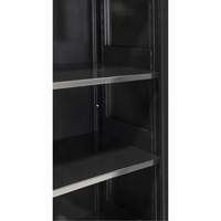 Armoire de rangement Hi-Boy, Acier, 4 Tablettes, 72" h x 36" la x 18" P, Noir Action Paper