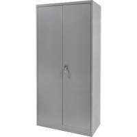 Armoire garde-robe, Acier, 36" la x 18" p x 72" h, Gris Action Paper