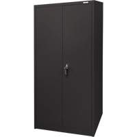 Storage Cabinet, Steel, 4 Shelves, 66" H x 30" W x 15" D, Black Action Paper
