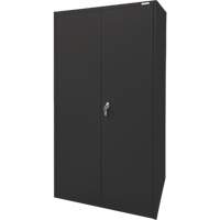 Armoire d'entreposage, Acier, 4 Tablettes, 78" h x 36" la x 24" P, Noir Action Paper