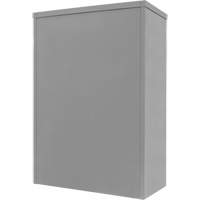 Counter-High Storage Cabinet, Steel, 2 Shelves, 42" H x 48" W x 24" D, Grey Action Paper