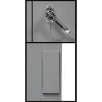 Counter-High Storage Cabinet, Steel, 2 Shelves, 42" H x 48" W x 24" D, Grey Action Paper