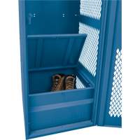 Gear Locker with Door, Steel, 24" W x 18" D x 72" H, Dark Blue Action Paper