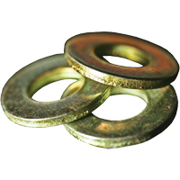 SAE Flat Washer, 1/4", Yellow Zinc GE242 | Action Paper