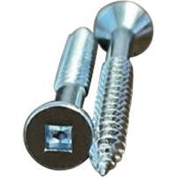 Flat SOC Wood Screws, #10 x 2" L, Zinc Plated Action Paper