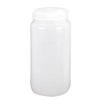 Wide-Mouth Bottles, Round, 1 gal., Plastic Action Paper