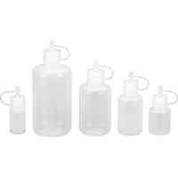 Narrow-Mouth Bottles, Round, 1/2 oz., Plastic Action Paper