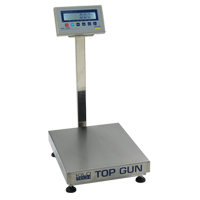 Top Gun Electronic Platform Scales, 18" L x 12" W, 150 lbs. Capacity Action Paper