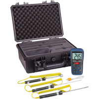 Thermocouple Thermometer Kit, Contact, Digital, -58-2000°F (-50-1300°C) Action Paper