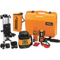 Laser rotatif horizontal et vertical &agrave; nivellement automatique et faisceau rouge, 200' (60 m), 635 N.m Action Paper