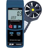 Thermo-Anemometer, Data Logging, 0.4 to 30.0 m/sec Air Velocity Range Action Paper