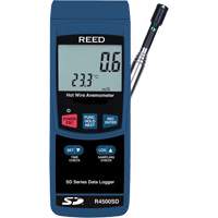 Thermo-Anemometer, Data Logging, 0.2 to 25.0 m/sec Air Velocity Range Action Paper
