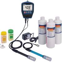 R3525 pH/mV Meter with ORP Electrode, pH/Conductivity Solutions & Power Adapter Kit Action Paper