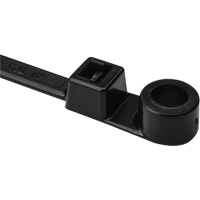 1-Piece Screw Mount Cable Ties, 12-2/5" Long, 50 lbs. Tensile Strength, Black Action Paper