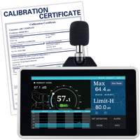 Desktop/Wall Mount Sound Level Meter with Calibration Certificate, 30 - 130 dB Measuring Range Action Paper
