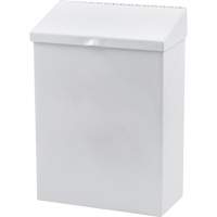 R&eacute;cipient en m&eacute;tal pour les produits menstruels Health Gards Action Paper