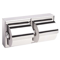 Two-Roll Toilet Paper Dispenser with Hoods, Multiple Roll Capacity Action Paper