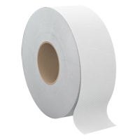 Pro Select&reg; Toilet Paper, Jumbo Roll, 2 Ply, 900' Length, White Action Paper