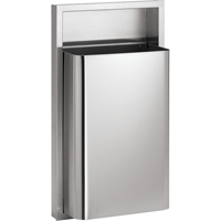 Waste Receptacles, Stainless Steel, 12 US gal. Action Paper