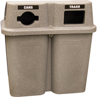 Contenants de recyclage Bullseye, Bord de rue, Plastique, 2 x 22 gal. US Action Paper