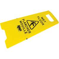 Safety Wet Floor Sign, Bilingual with Pictogram Action Paper