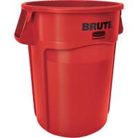 Round Brute&reg; Containers, Polyethylene, 32 US gal. Action Paper