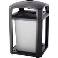 Landmark Series Waste Receptacle & Ash Tray, Plastic, 35 US gal. Capacity, 40" Height Action Paper
