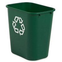 Medium Recycling Wastebasket, Deskside, Plastic, 28 US Qt. Action Paper