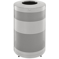 Classics Open Top Decorative Waste Bin, Stainless Steel, 51 US gal. Capacity Action Paper
