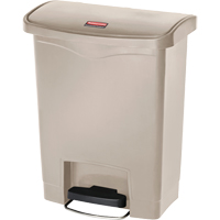 Slim Jim&reg; Waste Container, Resin, 8 US gal. Capacity Action Paper