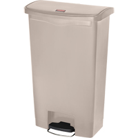 Slim Jim&reg; Waste Container, Resin, 18 US gal. Capacity Action Paper