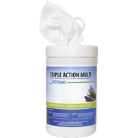 Lingettes d&eacute;sinfectantes Triple Action Multi, 7" x 8", 120 lingettes Action Paper