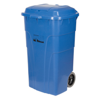 Roll Out Recycling Bin, Curbside, Polyethylene, 65 US gal. Action Paper