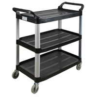 Utility Cart, 3 Tiers, 19-3/4" x 37-1/2" x 40-1/4", 250 lbs. Capacity Action Paper