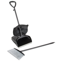 Lobby Dust Pan & Broom, Plastic Action Paper