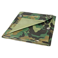 Tarp, Heavy-Duty, Camouflage, 6' x 8' x 6 mils Action Paper