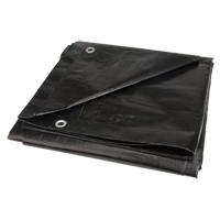 Tarp, Light Industrial Duty, Black, 6' x 8' x 8 mils Action Paper