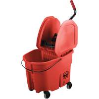Ensemble de seau pour vadrouille et essoreuse WaveBrake, Pression vers le bas, 8,75 gal. US (35 pintes), Rouge Action Paper