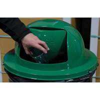 Drum Waste Disposal Top, Dome Lid, Metal, Fits Container Size: 23-1/2" Dia. Action Paper