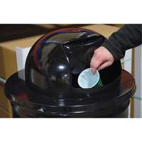 Drum Waste Disposal Top, Dome Lid, Metal, Fits Container Size: 23-1/2" Dia. Action Paper