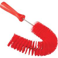 Brosse recourb&eacute;e, Soies Moyen/Ferme, Longueur de 15-1/2", Rouge Action Paper