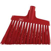Angle Broom Head, X-Coarse Bristles, 12", Polyester, Red Action Paper