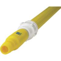 Manche de brosse pour plateforme, Brosse/Support &agrave; tampon, Jaune, T&eacute;lescopique, 62"-113" lo Action Paper