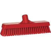 Brosse &agrave; r&eacute;curer pour planchers et murs, Crins Ferme, 12", Polyester, Rouge Action Paper