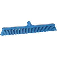 Combo Bristle Push Broom, Coarse/Fine Bristles, 24", Polyester, Blue Action Paper