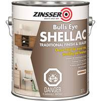 Zinsser&reg; Bulls Eye&reg; Shellac Sealer, Amber, 3.7 L Action Paper