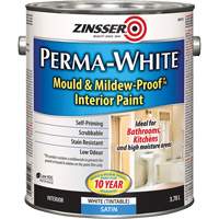 Perma-White&reg; Mold & Mildew-Proof Interior Paint, 3.78 L, Gallon, White Action Paper